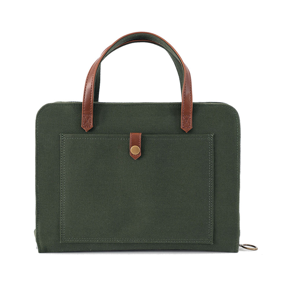 Green Canvas Bible Cover
