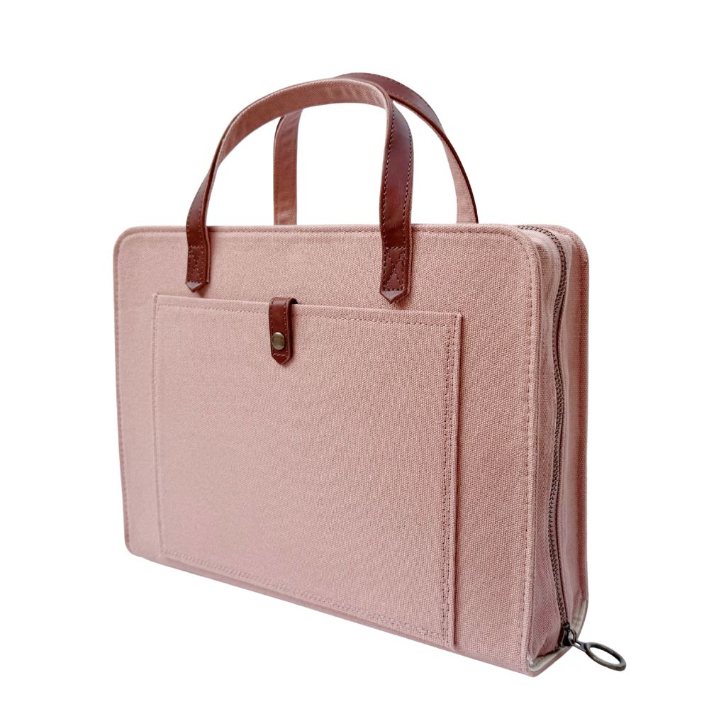 Dusty Rose Pink Canvas Bible Cover